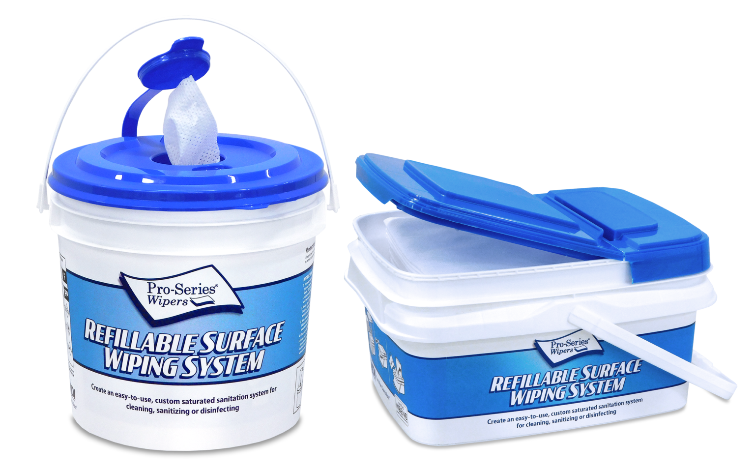 Refillable Surface Wiping Systems for Cleaning & Disinfecting